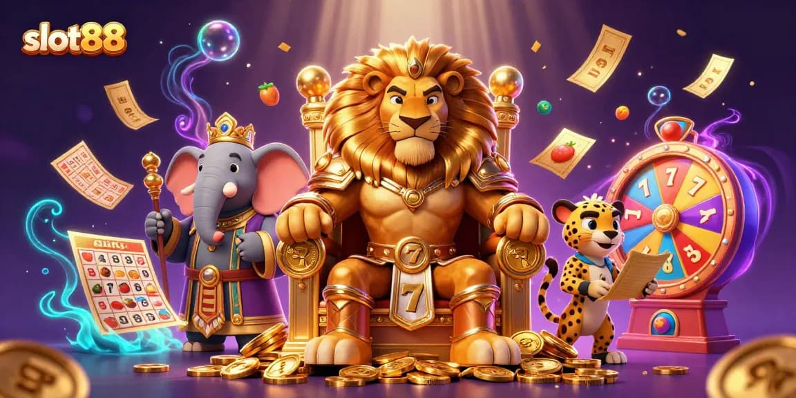 Permainan slot88 yang mendebarkan bersama singa, gajah bijaksana, dan cheetah tampak menawan.