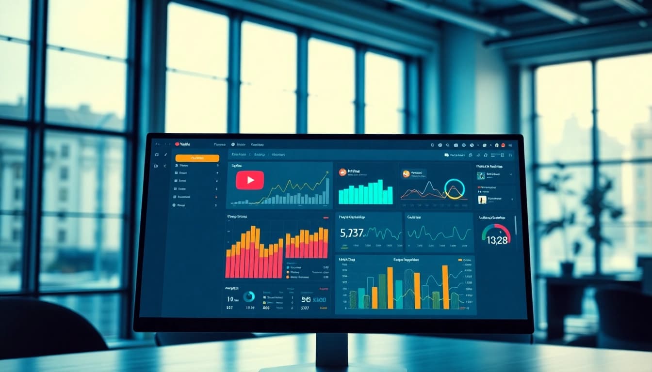Boost your social media with youtube smm panel tools showcased on a sleek interface.
