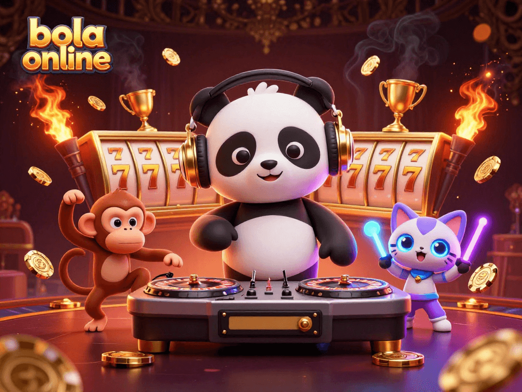 Burst into excitement with bola online as DJ panda spins slots and wins.