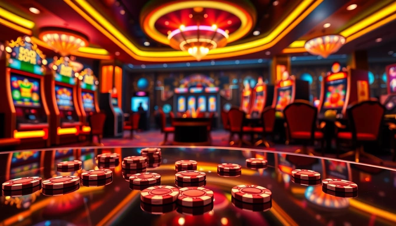 Experience the thrill of a demo slot pragmatic with colorful machines and casino excitement.