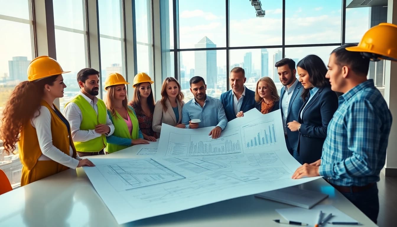 Engaging scene of construction advocacy in Carolinas showcasing collaboration and planning.