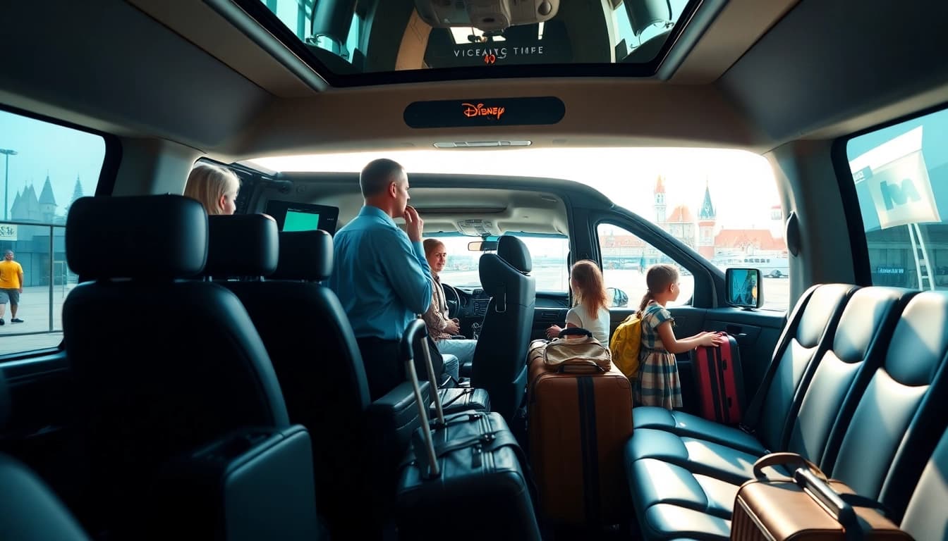 Beauvais Airport to Disney Transfer with families enjoying smooth service and excitement.