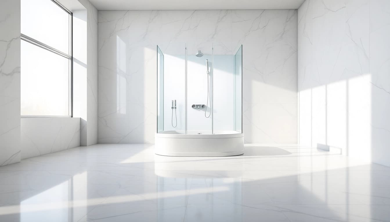 Die sonni Duschkabine in einem modernen Badezimmer mit eleganten Details und hochwertigem Design.