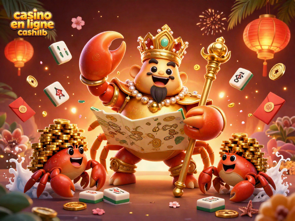 Découvrez les casinos en ligne cashlib avec un crabe doré majestueux et des éléments de jeu fascinants.