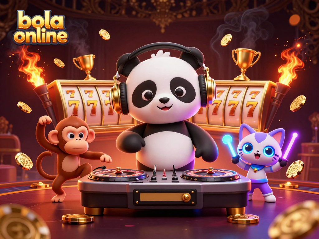 Burst into excitement with bola online as DJ panda spins slots and wins.