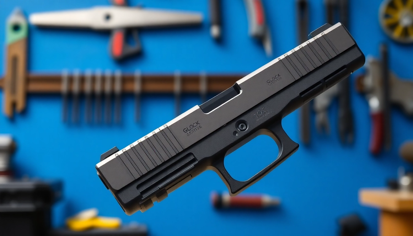 Buy Glock 17 MOS slide showcasing its precision engineering and design.