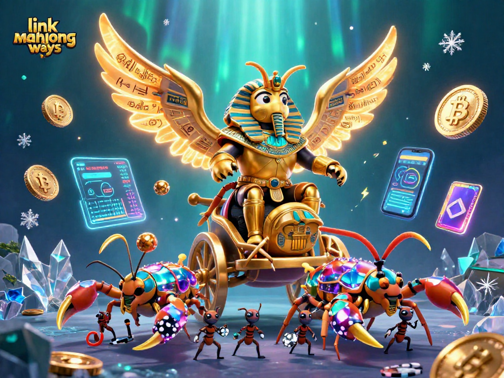 Engage with link mahjong ways in an ultra-detailed gaming scene filled with vibrant casino elements.