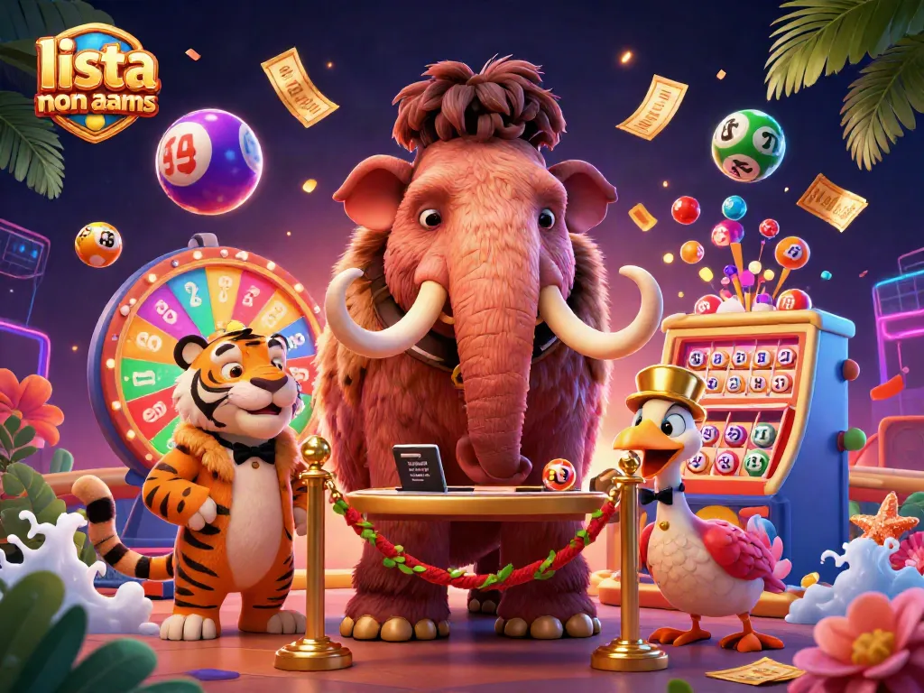Gioca nei migliori casino non AAMS mentre un mammut controlla le ID degli ospiti con divertenti elementi di gioco attorno.