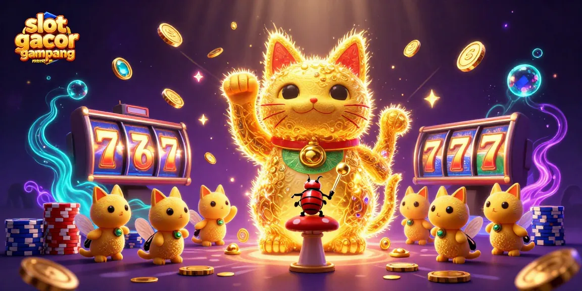 Engage in the excitement of slot gacor gampang menang with vibrant casino-themed illustration.