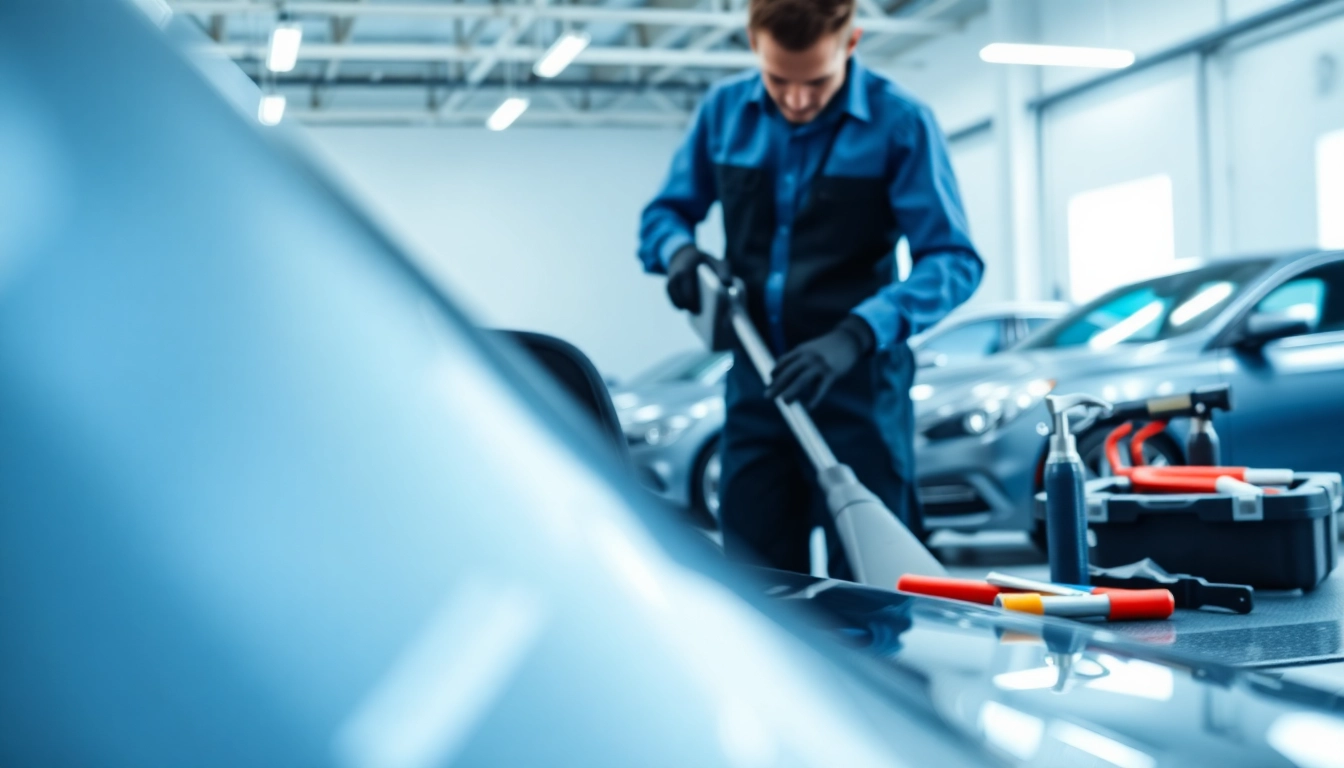 Experience premium car detailing near me with expert technicians showcasing precision and care.