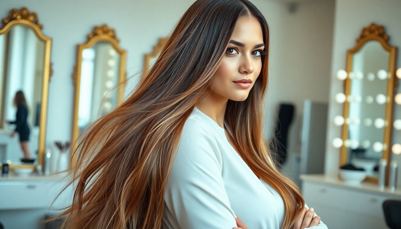 Styling genius weft hair extensions for a seamless and voluminous look.