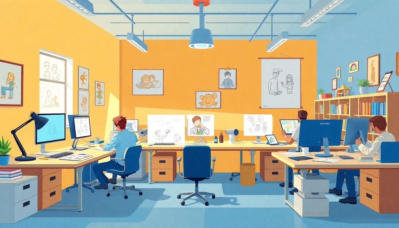 Erstellen Sie ansprechende 2D Animation in einem kreativen Studio-Umfeld.