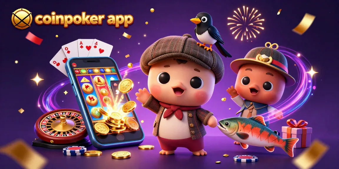 Jouez à CoinPoker app sur mobile avec des machines à sous colorées et des effets spéciaux envoûtants.