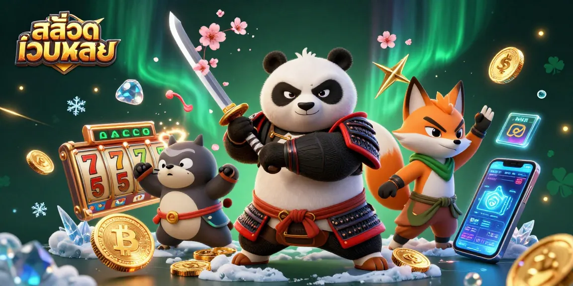 Experience thrilling gaming action with สล็อตเว็บตรง in a vibrant, immersive illustration.