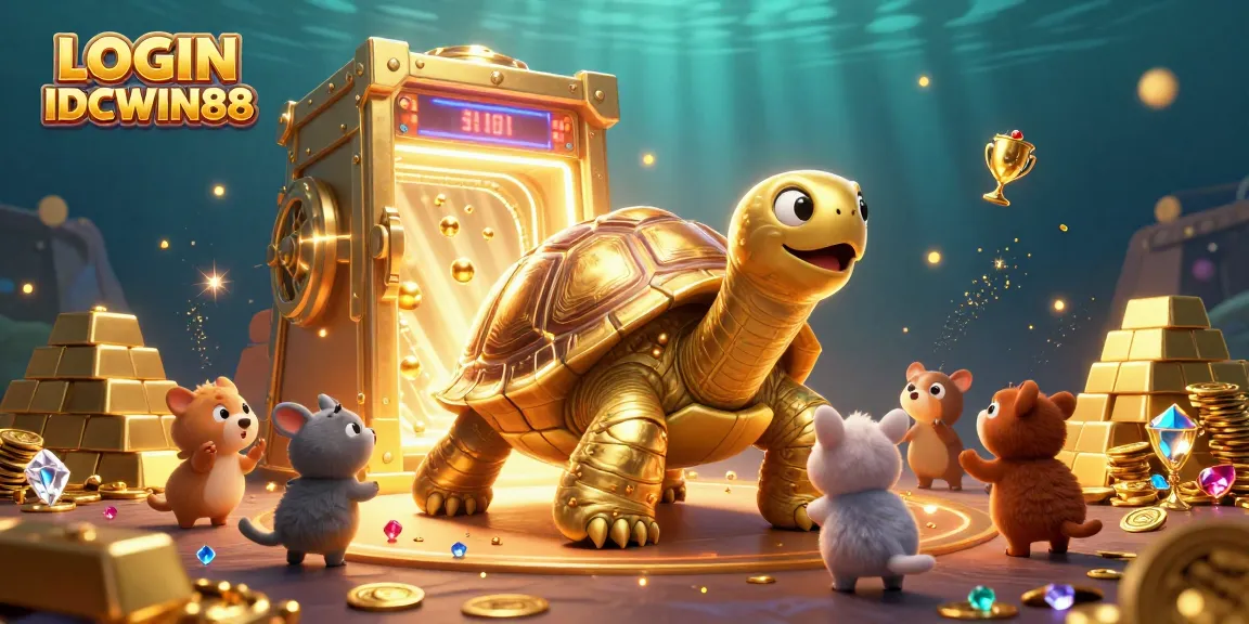 Experience thrilling gameplay with LOGIN IDCWIN88 as cartoon characters celebrate at a dynamic casino scene.