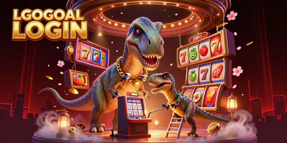 Experience thrilling adventures at LGOGOAL LOGIN with vibrant slot machines and dynamic casino scenes.