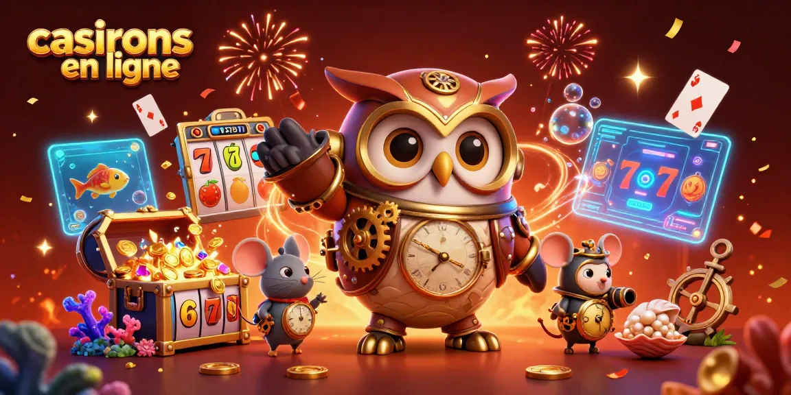 Capturer l'excitation des casinos en ligne avec des éléments de jeu dynamiques, visuellement captivants et un décor festif.