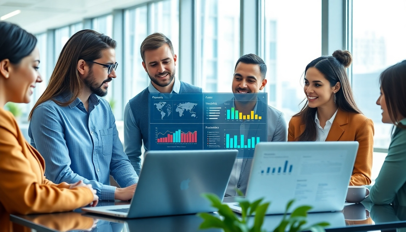 Engaged team collaborates on enterprise assistant platform in modern office setting.