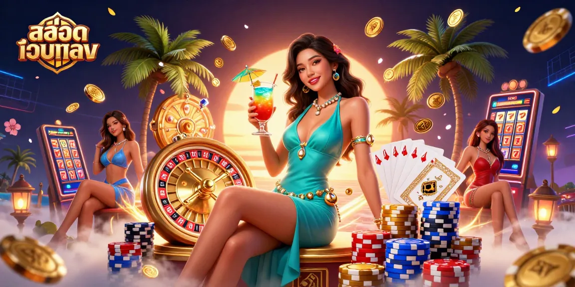 Experience the excitement of สล็อตเว็บตรง with glamorous characters and vibrant casino elements.