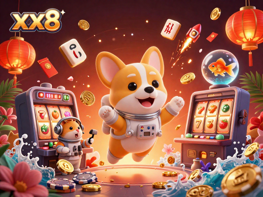 Engage with the dynamic xx8 casino experience featuring a corgi, hamster, and goldfish