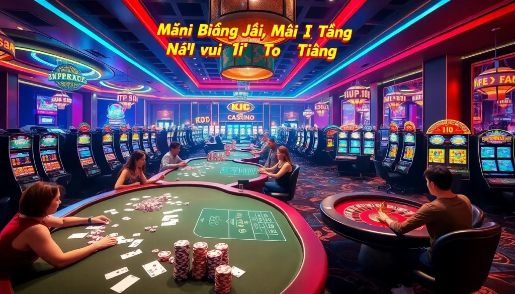 KJC AC 3 immersive casino experience with thrilling tables, dice, and slot machines.