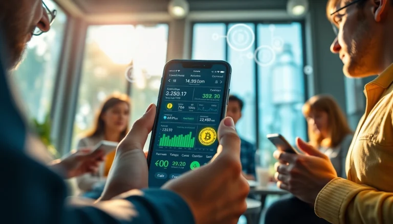 Engaging visual of a cloud mining app interface showcasing real-time Bitcoin mining activity, emphasizing technology and innovation.