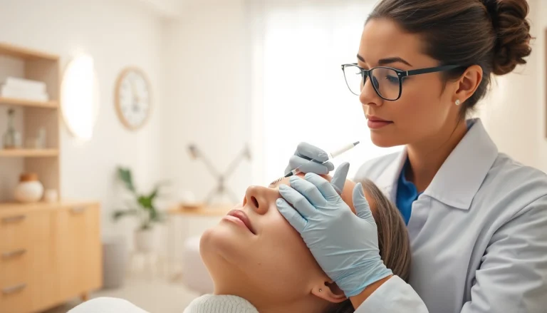 Client receiving Botox treatment in a professional setting at Botox Nyack clinic.