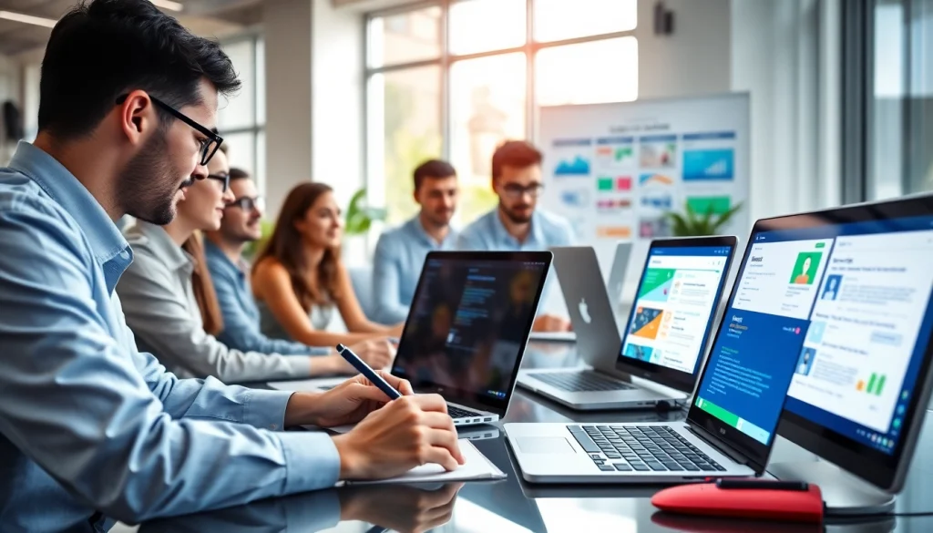 Custom website design services showcasing collaboration and creativity for thiết kế website theo yêu cầu