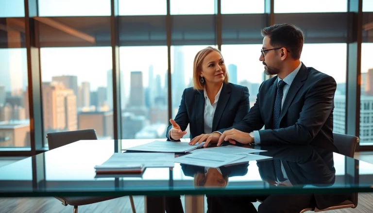 Consult with a professional real estate lawyer in an inviting office setting highlighting trust and expertise.