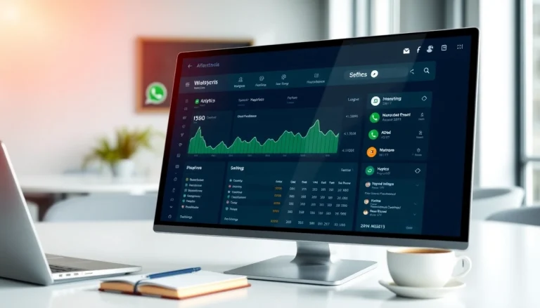 Engage with WhatsApp Smart CRM through a dynamic desktop interface showcasing analytics and messaging features.