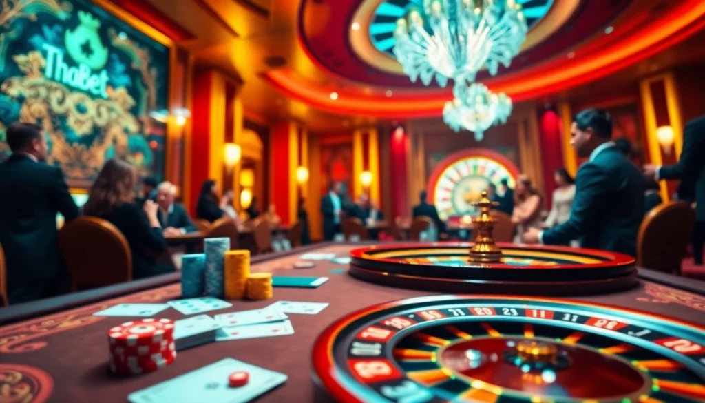 Engage with thrilling blackjack action at https://thabet.vegas/ featuring vibrant tables and chips.