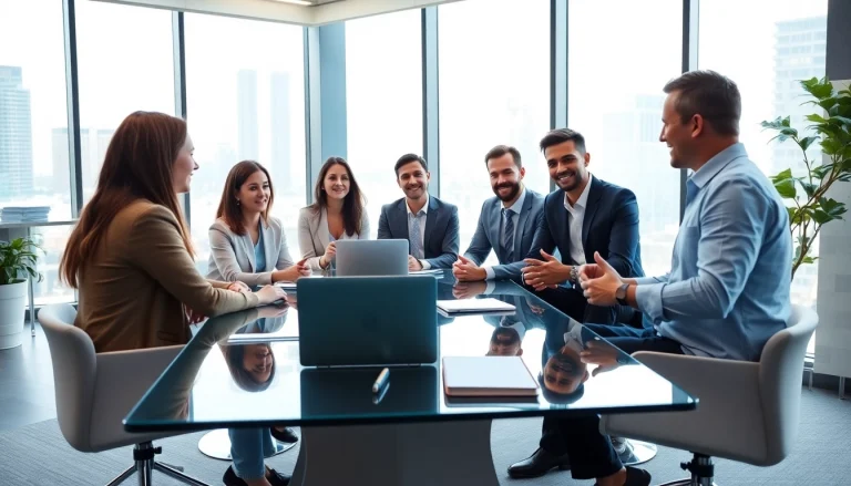 Engage with professional business coaching service to enhance team performance in modern office.