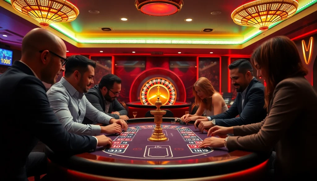 Depozitsiz Mostbet oynamaq üçün kazinoda oyunçular bir araya gəlir.