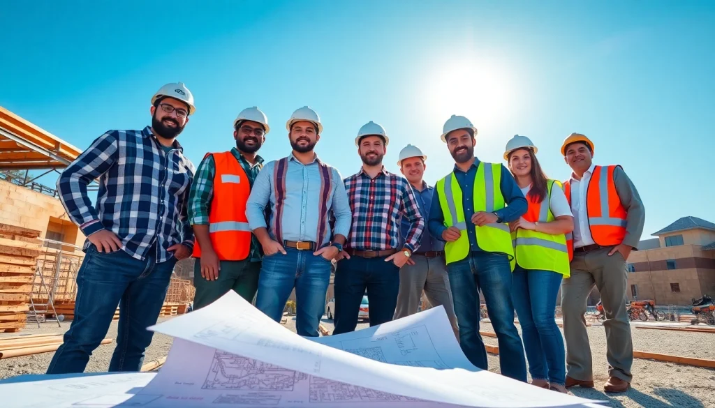 Highlighting the Southern California Contractors Association, builders collaborate at an active construction site.