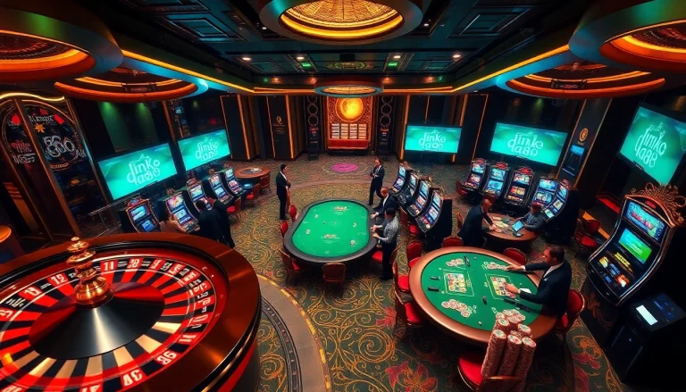 Experience the thrill of casino gaming with link vào da88 featuring vibrant roulette and poker tables.