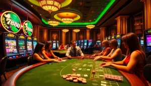 Exciting gameplay action at 789 club featuring poker chips and vibrant casino tables.