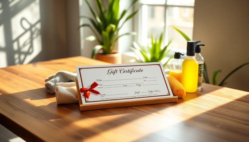 Offer a stunning car detailing gift certificate presented alongside quality cleaning tools.