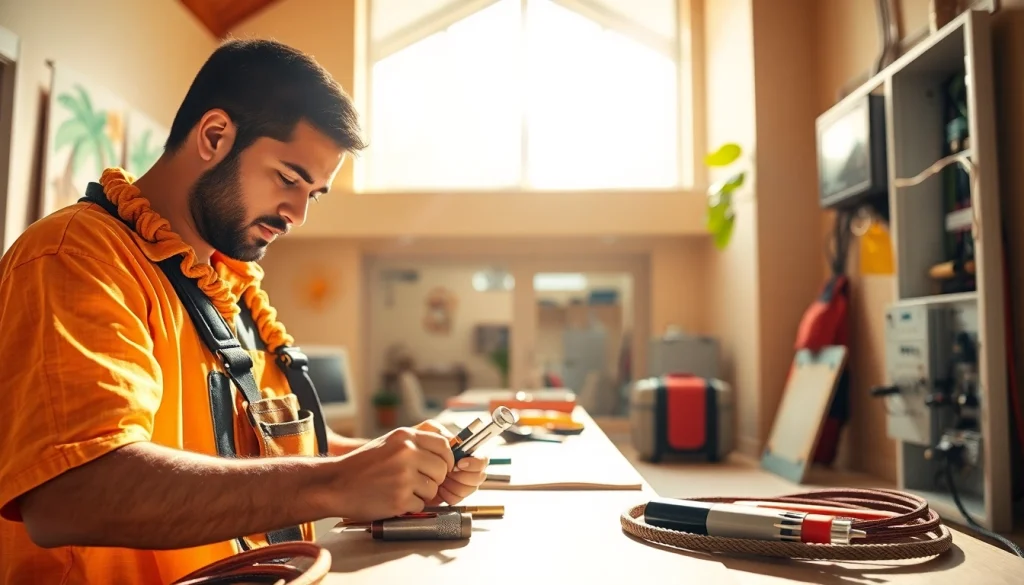 Hands-on training in electrician apprenticeship Hawaii showcasing learning in a vibrant setting.