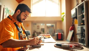 Hands-on training in electrician apprenticeship Hawaii showcasing learning in a vibrant setting.