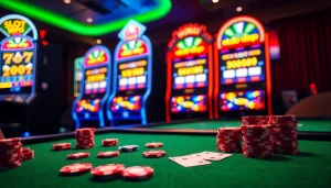 Rasakan sensasi slot depo 5rb dengan atmosfer kasino yang seru, mesin-mesin yang hidup, dan keping poker.