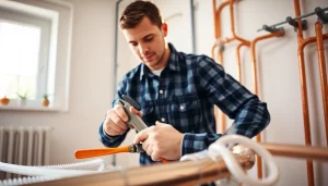 Expert plumber handling Whole House Repiping Clearwater FL in a modern home, showcasing professional tools and high-quality materials.