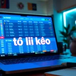 Tỷ lệ kèo displayed on a sleek betting interface in a vibrant sports betting environment.