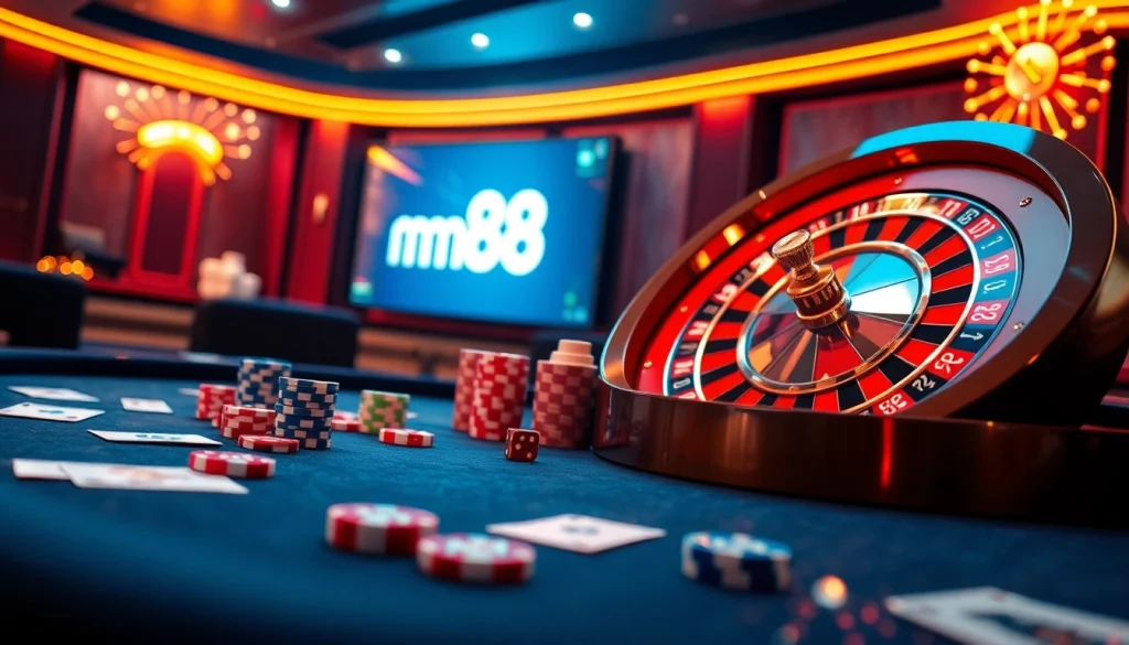 Engaging gameplay scene showcasing mm88.br.com’s online gambling interface with luxurious casino elements.