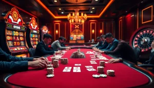 Engage in thrilling gameplay at https://mm88.land/ with a vibrant poker scene and exciting casino atmosphere.